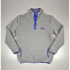 Simply Southern Pullover Jacket Womens Medium.‎ Gray Blue Trim Longsleeve